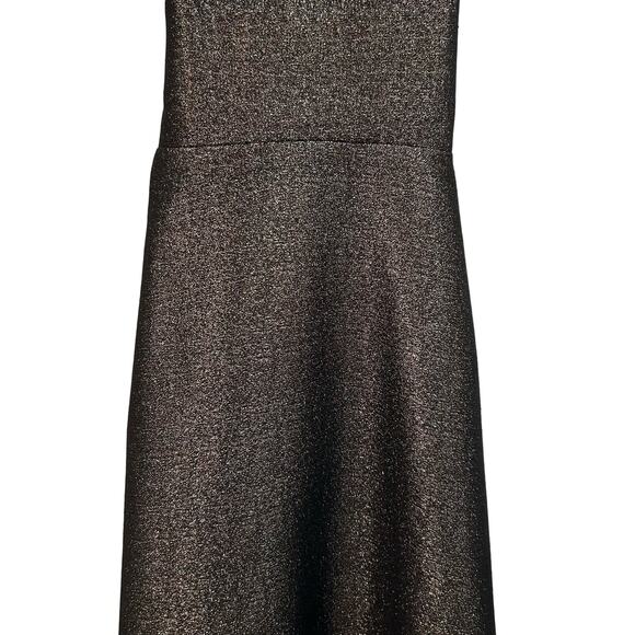 NWT Halston Heritage Evening Collection Gold Glitter Bow Back Dress Womens 0 - Picture 11 of 11